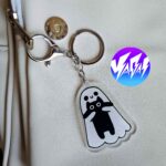 آویز و جاکلیدی اکریلیک روح و گربه